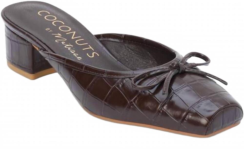 NEW MATISSE women's geneva textured mule in coffee croc